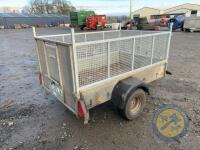 Ifor Williams 6x4 P6A trailer with mesh sides, ramp door & key - 5