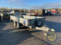 Ifor Williams 12x6 dropside trailer with spare wheel tandem axle