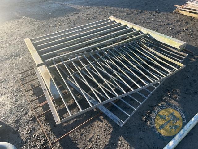 Various galvanised & non galvanised gates & 6 frames