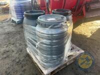 8x 200L plastic drums with screw lids - 3