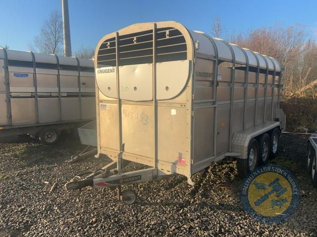 Nugent triaxle livestock trailer 14ft