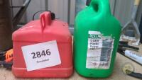 2x petrol cans