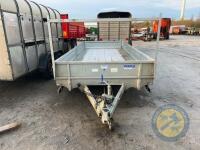 Dale 16x6'6 triaxle trailer with sides, ladder rack and ramps, brakes, lights & key - 2