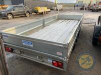 Dale 16x6'6 triaxle trailer with sides, ladder rack and ramps, brakes, lights & key - 7