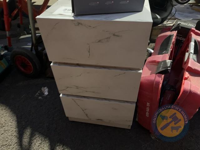 Bedside cabinet with drawers