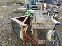 Work bench porch woodwork