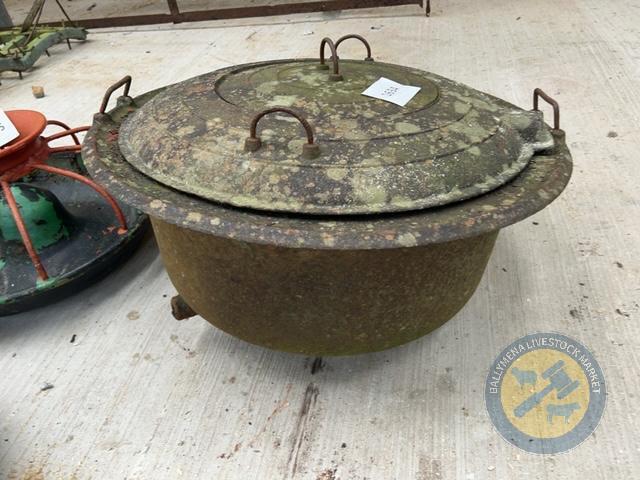 Large cast iron pot
