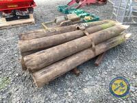 10x approx 8ft telegraph poles or strainers - 2