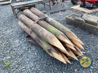 10x approx 8ft telegraph poles or strainers - 3