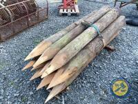 10x approx 8ft telegraph poles or strainers - 4