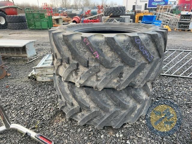 2x 650/65/R38 BKT tyres