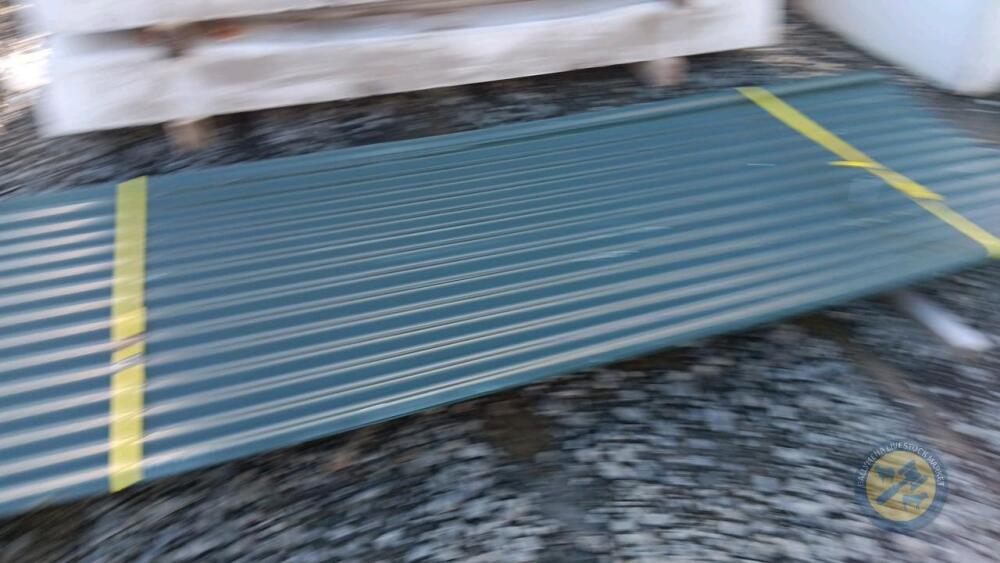 5 18-20ft Green corrugated tin