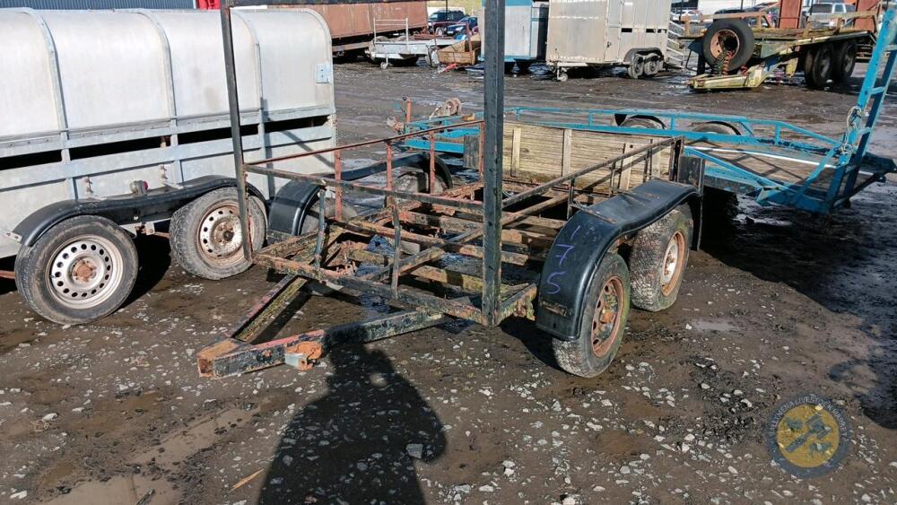Twin axle trailer frame
