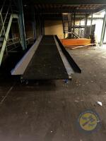 Conveyor belt, circa 12m, used indoors (Collect from Ballymena farmer)