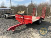 4tn low loader (Red) wooden floor single axle