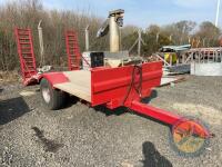 4tn low loader (Red) wooden floor single axle - 3