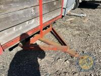 Approx 12ft x 7ft Moss trailer - single axle, twin wheels, chequer plate floor - same owner for years - 4