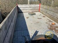Approx 12ft x 7ft Moss trailer - single axle, twin wheels, chequer plate floor - same owner for years - 5