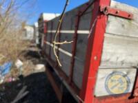 Approx 12ft x 7ft Moss trailer - single axle, twin wheels, chequer plate floor - same owner for years - 7