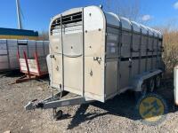 2016 Nugent 14x6 Livestock trailer c/w decks and gates