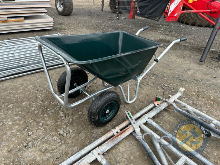 160L twin wheelbarrow