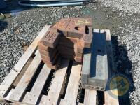 Original Fiat stamped weight block and 6 weights - 3