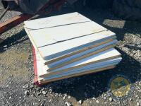 5x 2.9m damaged insulated panels - 2