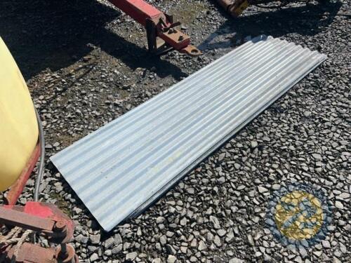 Approx 9 Sheets of tin approx 7ft long