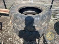 Richard Thompson, Aghadowey Farm Dispersal Sale - 2x BKT tyres 420/70/R28