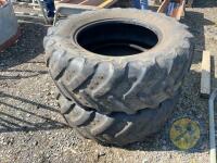 Richard Thompson, Aghadowey Farm Dispersal Sale - 2x BKT tyres 420/70/R28 - 3