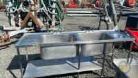 Large double stainless steel sink - 2