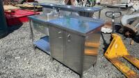 Small stainless steel sink & cupboard - 2