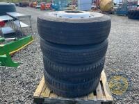 295/80R22.5 tyres and rims x4