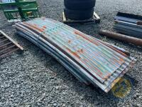 35 9ft sheets of curved tin - heavy guage - 3