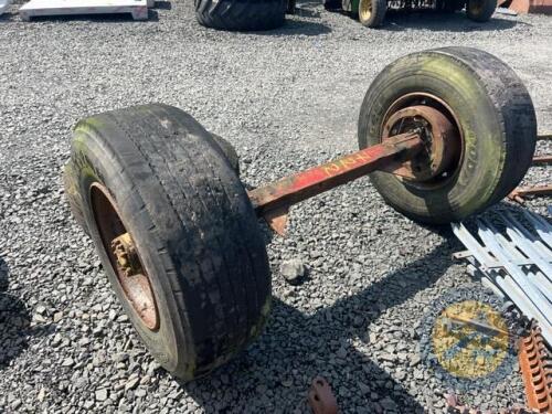 Super single axles & rim & tyre