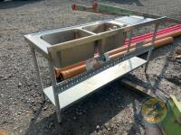 2 basin free standing stainless steel sink - 3