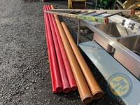Approx 30ft of 6" wovin sewer pipe - 3