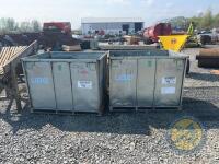 2x collapsable metal boxes - 4