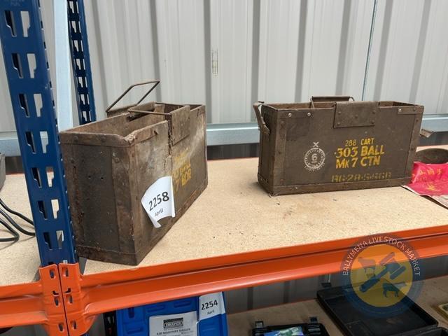 2x ammunition boxes