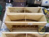 2x plastic pig feeders