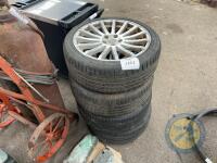 3x 18inch alloys with tyres Ford focus mounted