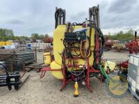 1200L Hardi sprayer with 15m galvanised hydraulic vertical folding booms electric controls, induction tank low drift red nozzles - 2