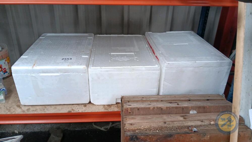 3 damp proof tool boxes with lids