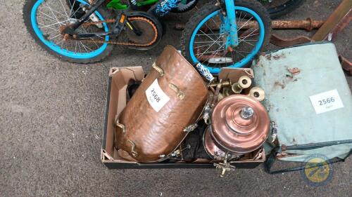 Selection of brass items