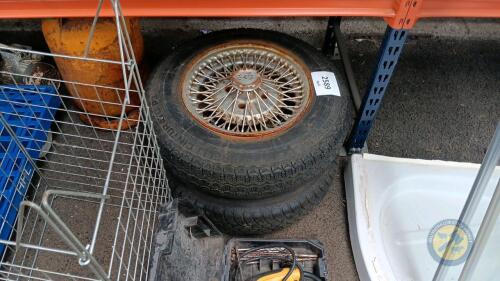 MGB wire wheels x2