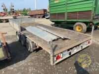 16ft Ifor Williams tri axle flat bed trailer - 9