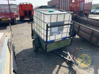 Portable water IBC cube trailer