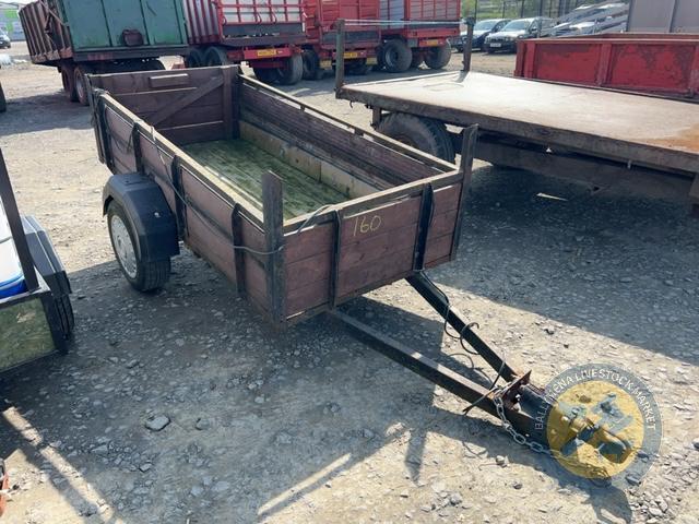 Approx 8x4 wooden car trailer single axle