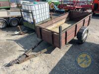 Approx 8x4 wooden car trailer single axle - 3