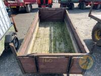 Approx 8x4 wooden car trailer single axle - 5